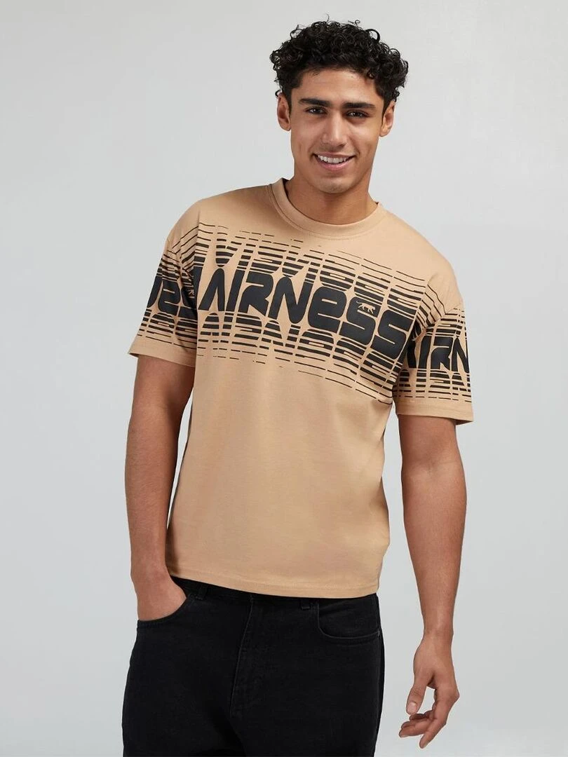 TEE SHIRT OVERSIZE AMERIGO Airness Beige