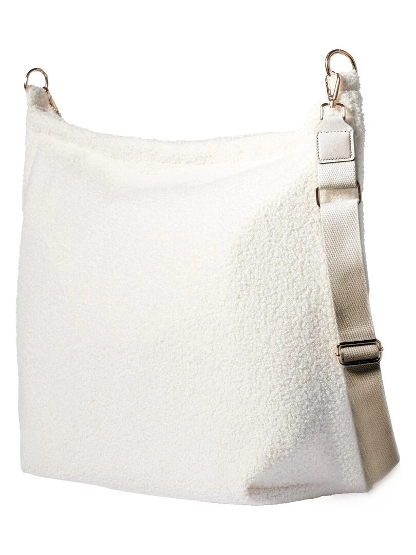 Sac à langer à anses Mom bag large Teddy Blanc
