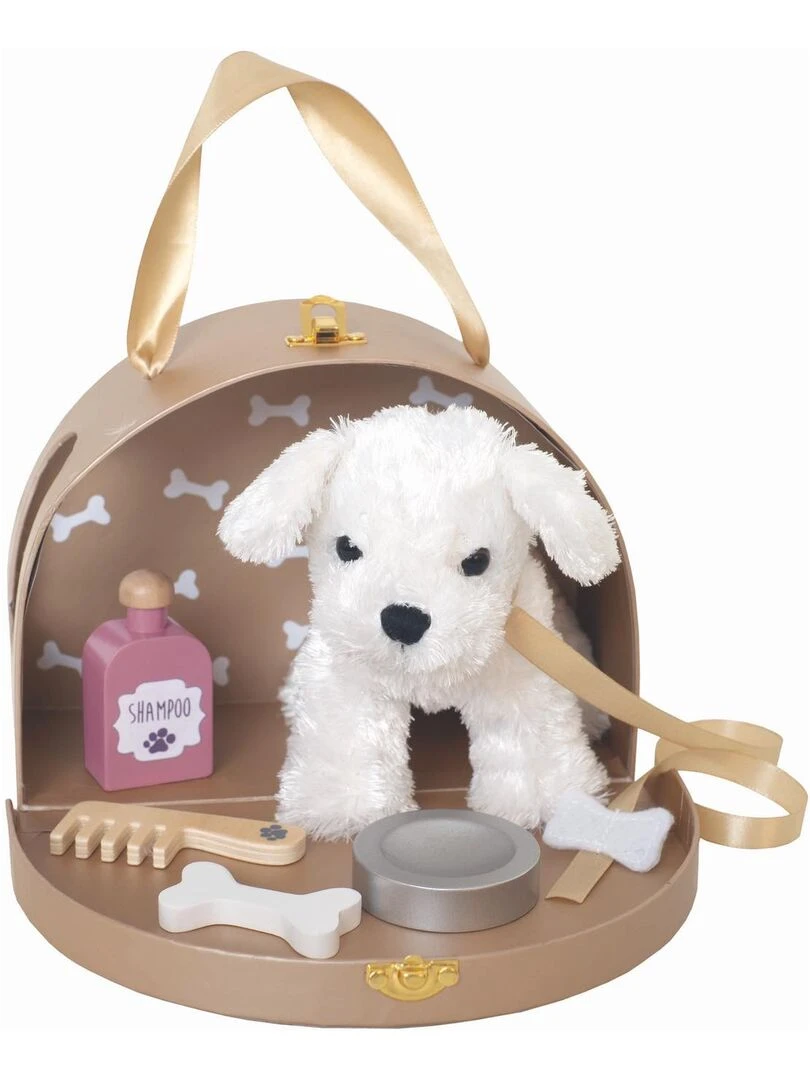 Petit chien avec son sac   Multicolore