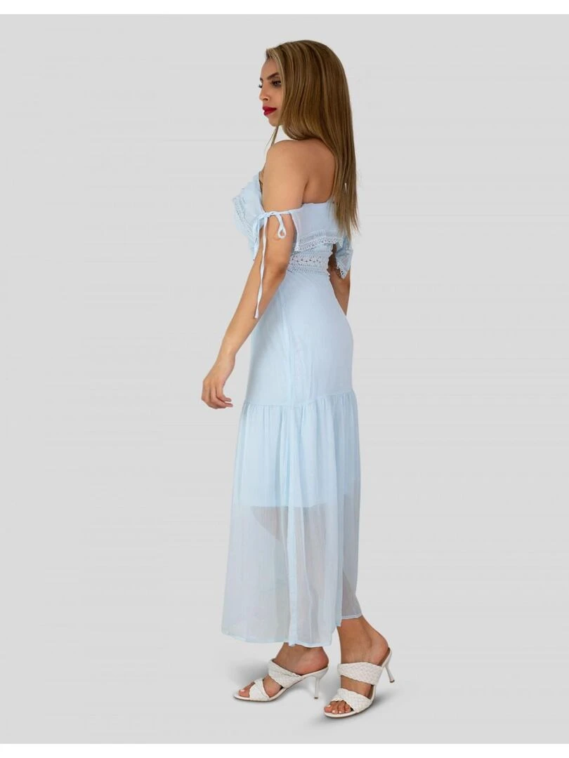 Robe longue Kebello   Bleu