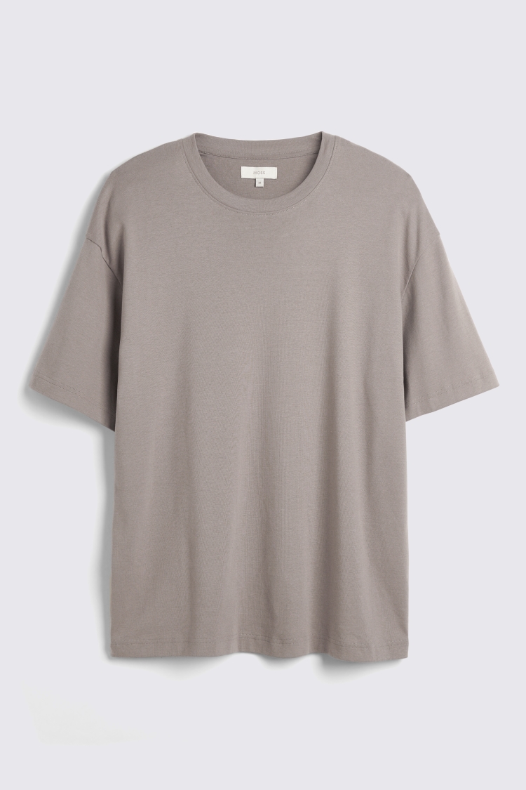 Latte Mercerised Crew Neck T-Shirt   Buy Online at Moss