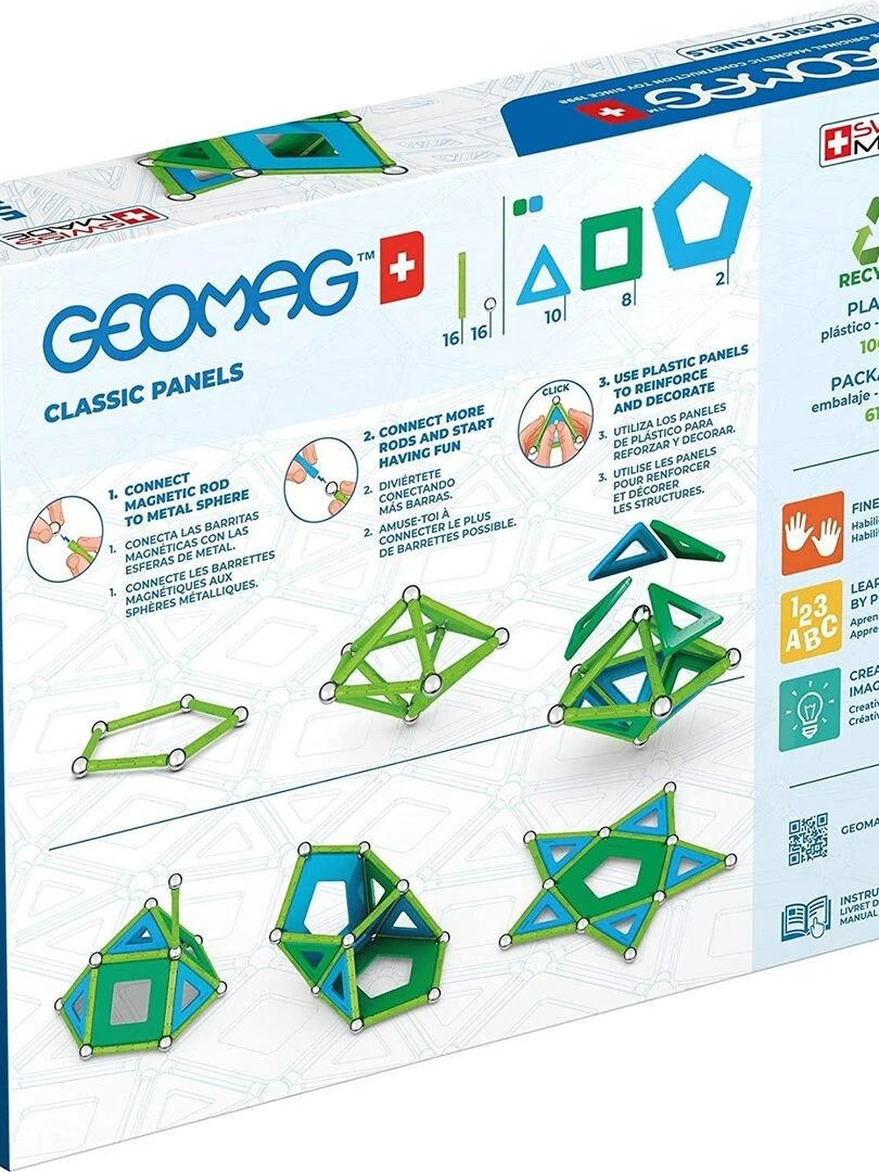 Geomag CLASSIC PANELS GREEN Line   52 pièces   N/A