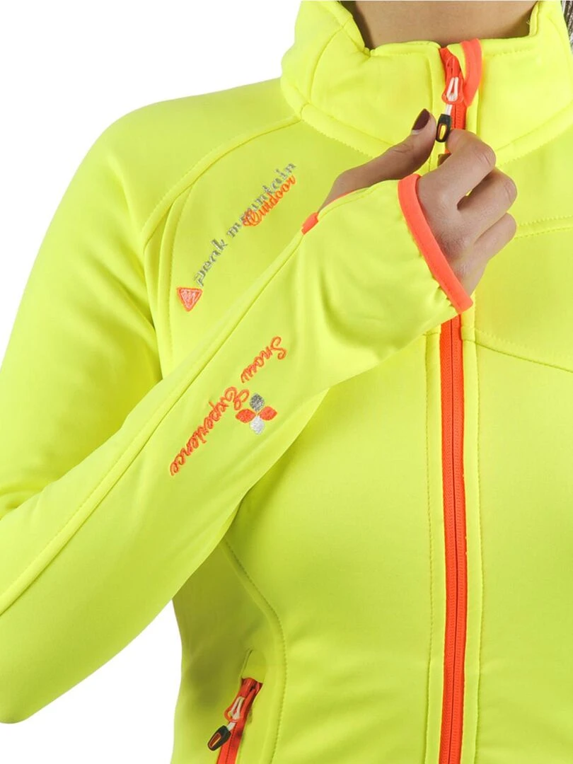 Blouson polarshell femme ACLIMATE   Jaune