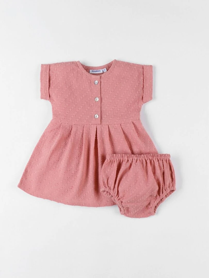 Set robe + bloomer blush Noukie's Rose