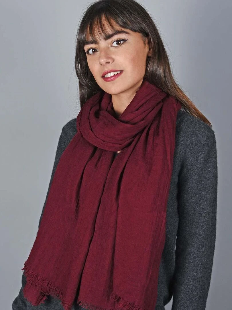 Chèche Froissé Touch Bordeaux