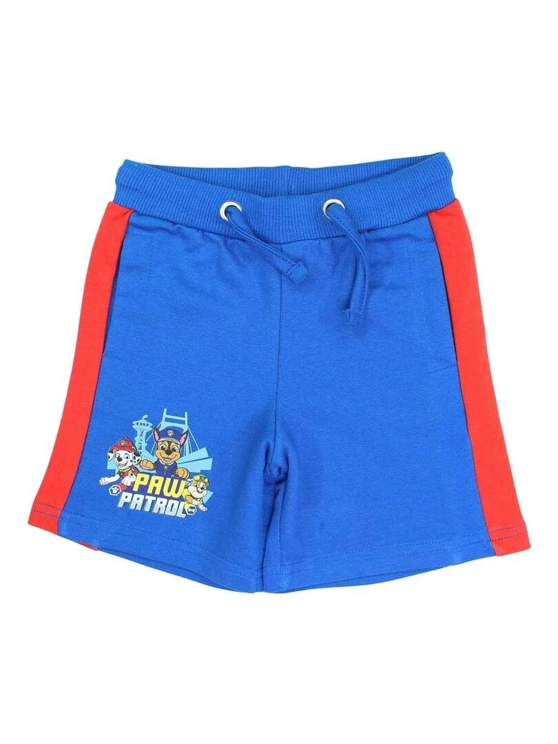 La Pat' Patrouille Short garçon imprimé La Pat' Patrouille en coton Bleu marine