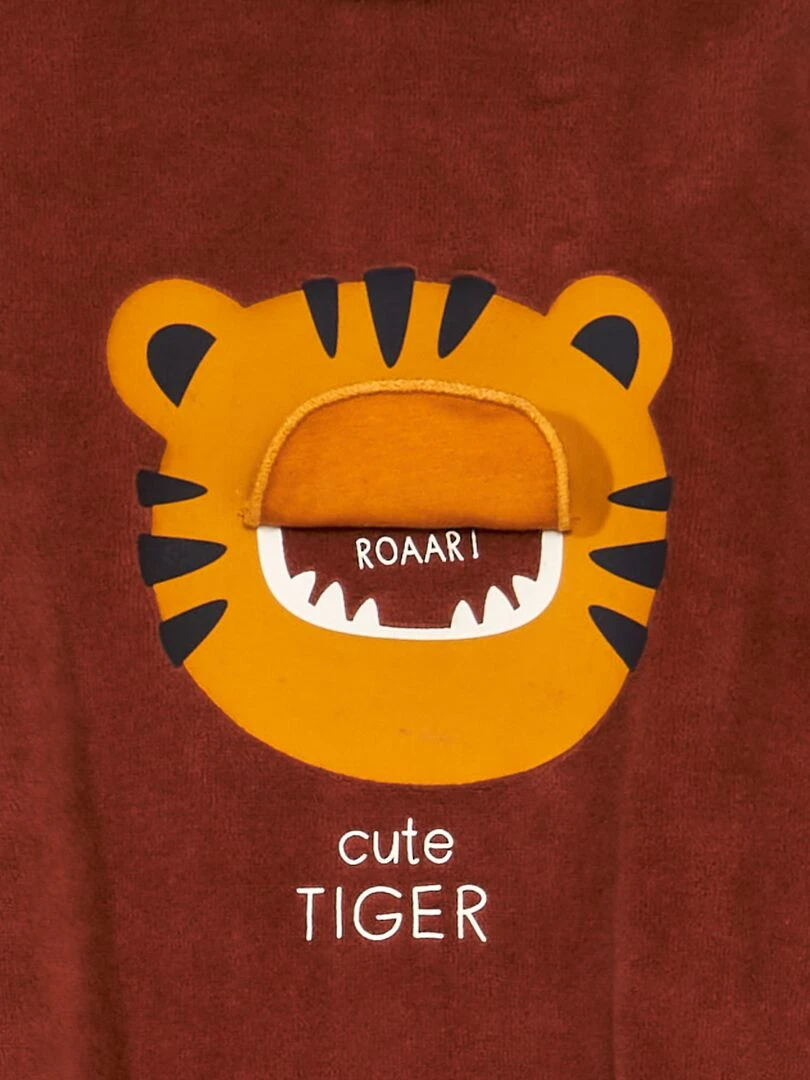 Pyjama dors bien en velours   Marron