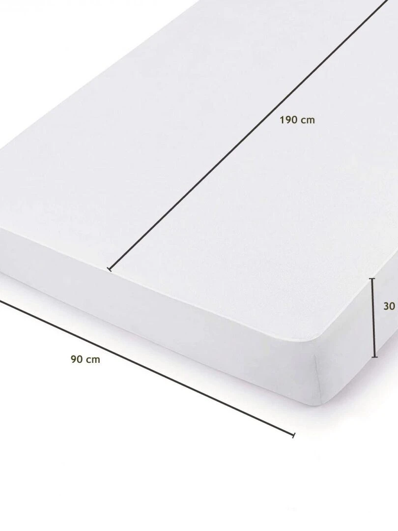 2 alèses  protèges matelas   Coton et TPU   Monsieur Bébé   Blanc