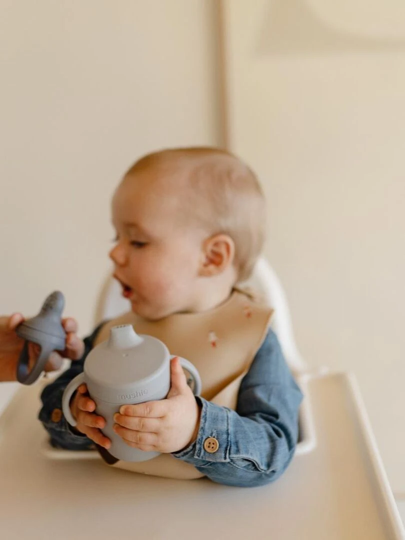 Tasse à boire Mushie Cloud Mushie Blanc nacré