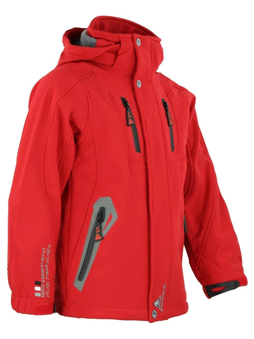 Blouson de ski garçon ECILO   PEAK MOUNTAIN   Rouge