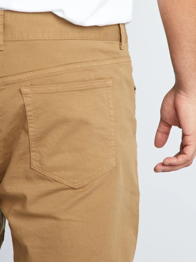 Pantalon slim   L34   Marron clair