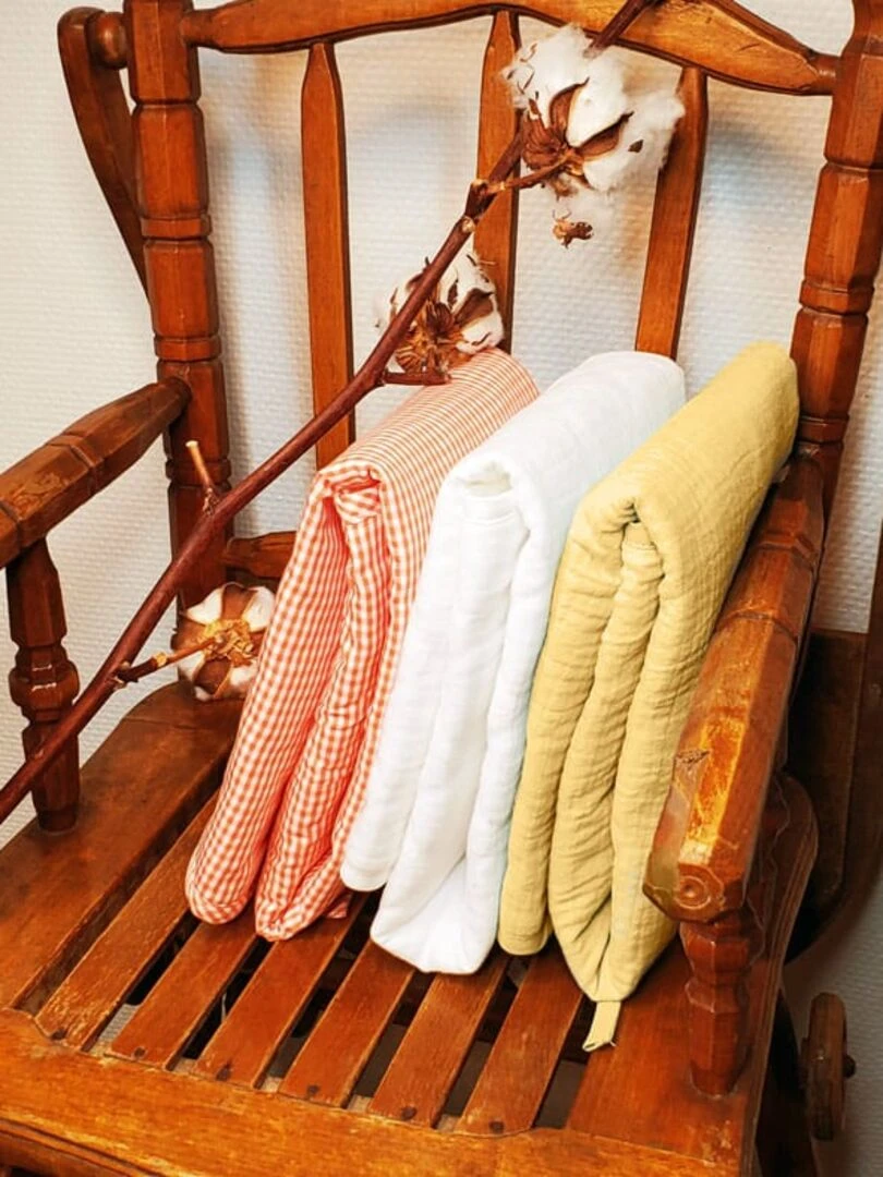 Tapis à Langer Nomade Lubiana en Coton Bio Honey   Beige