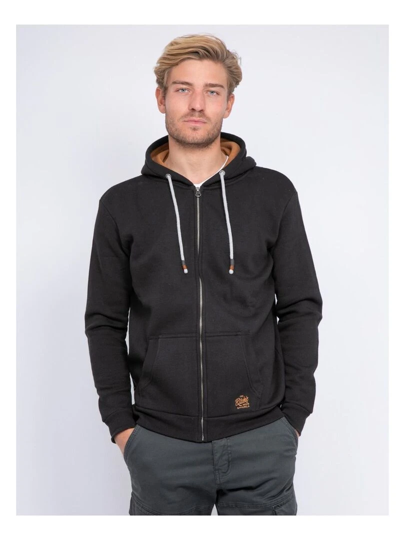 Sweat zippé capuche WAMIN Noir