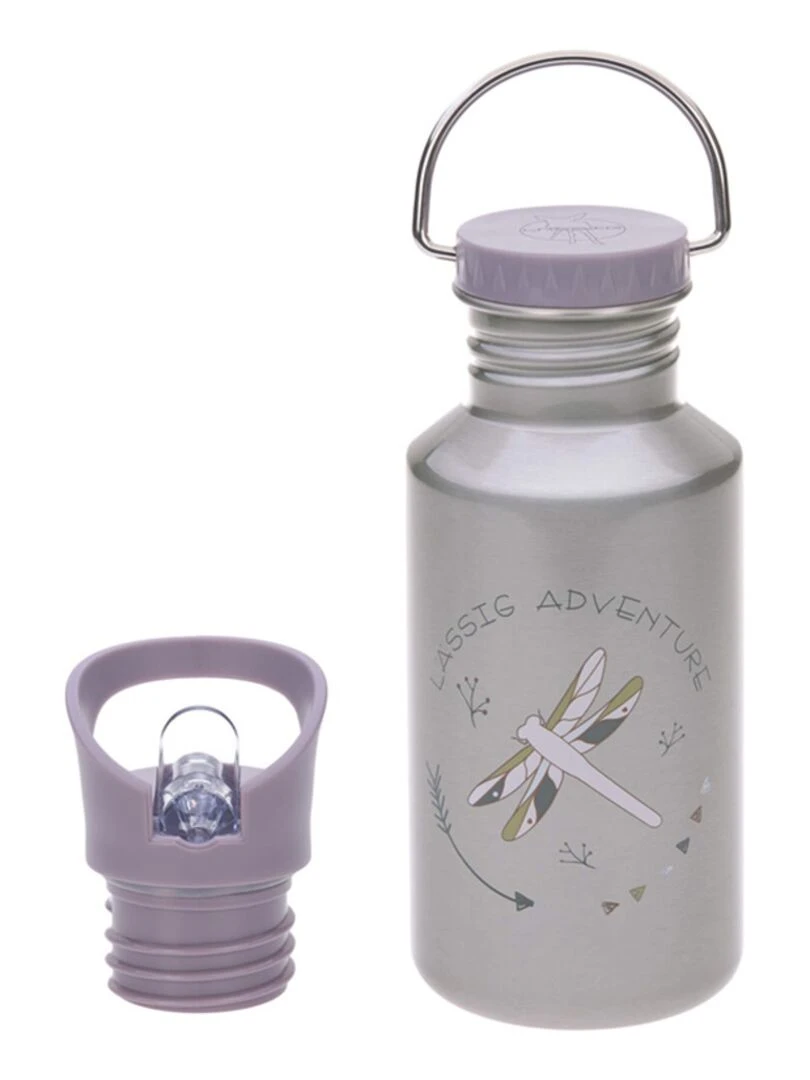 Gourde en inox 500 ml Libellule Violet