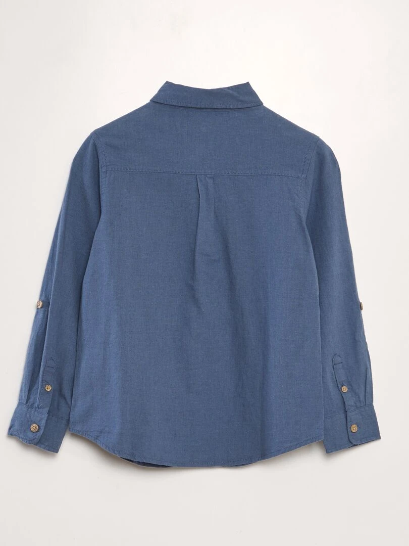 Chemise avec retroussables Bleu