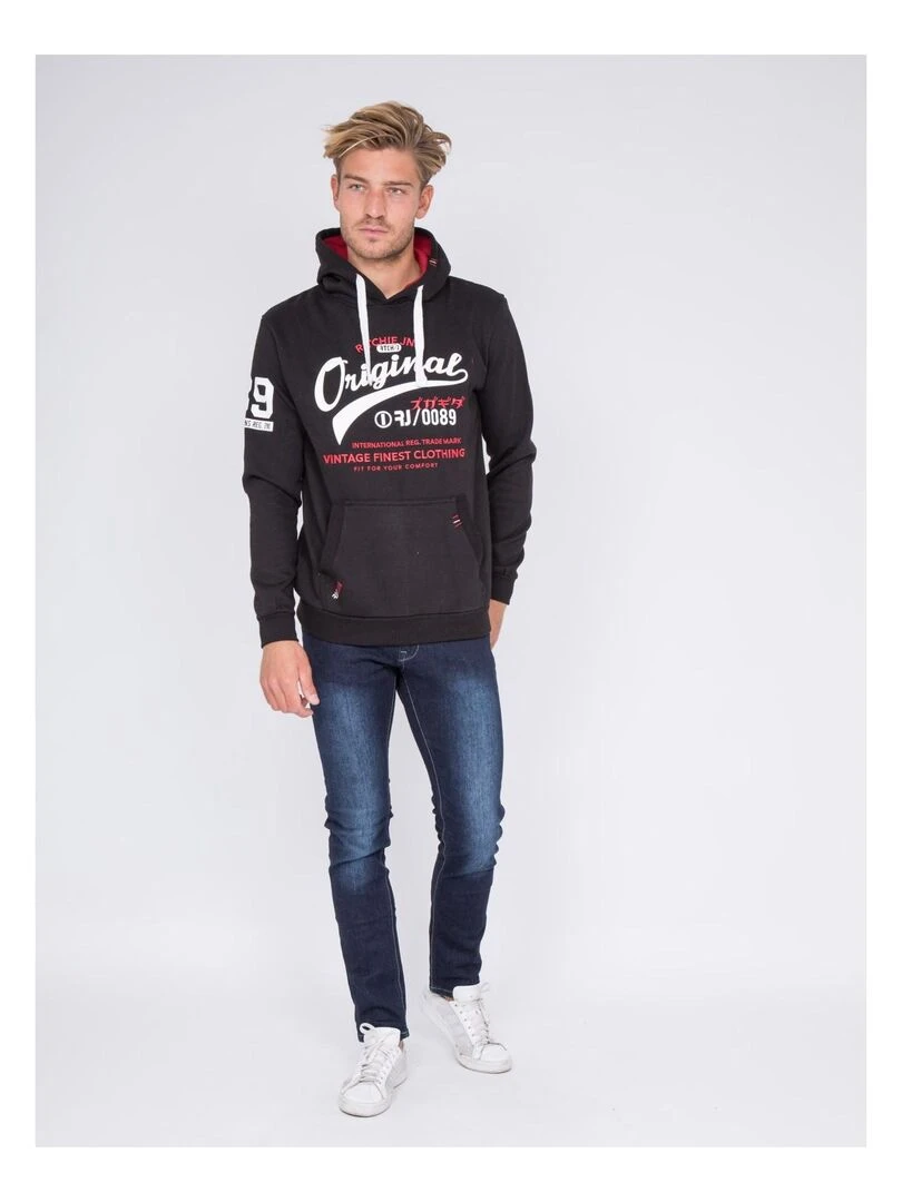 Sweat capuche WARLUZ   Noir