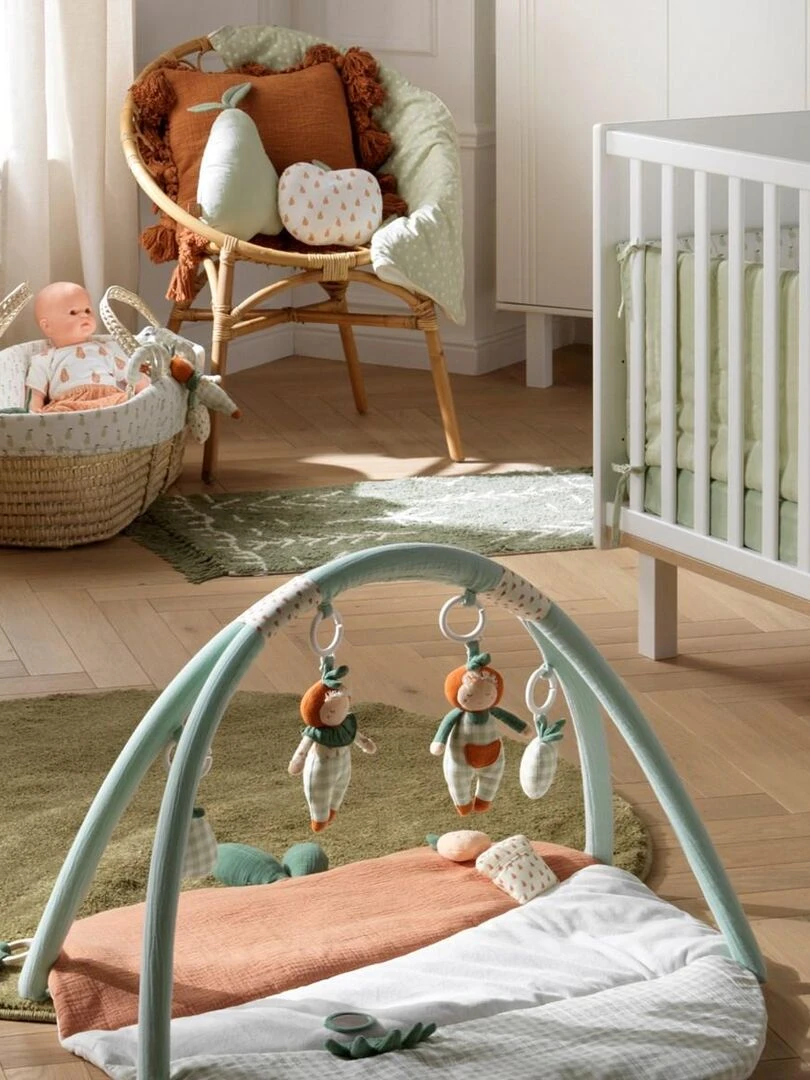Tapis d'éveil avec arches Botanica Ecru
