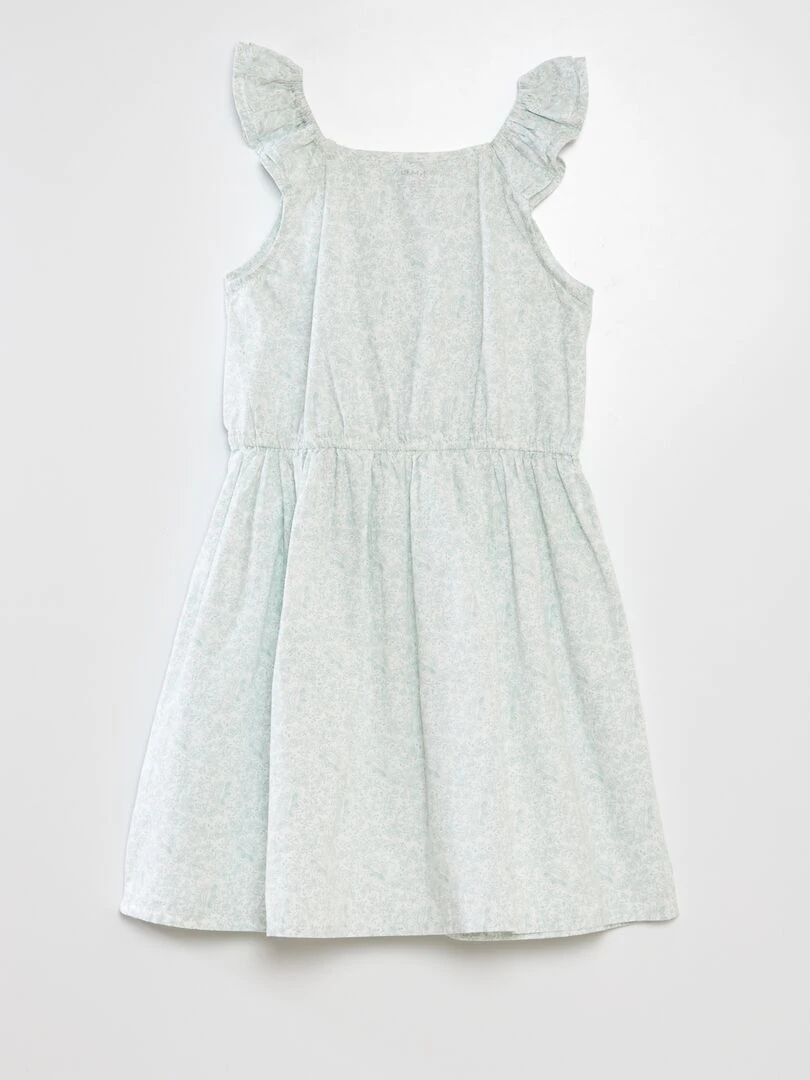 Robe légère évasée   Vert/blanc