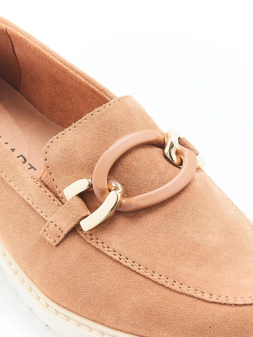 Mocassins crantés avec chaînette Amortyl   Damart   Camel