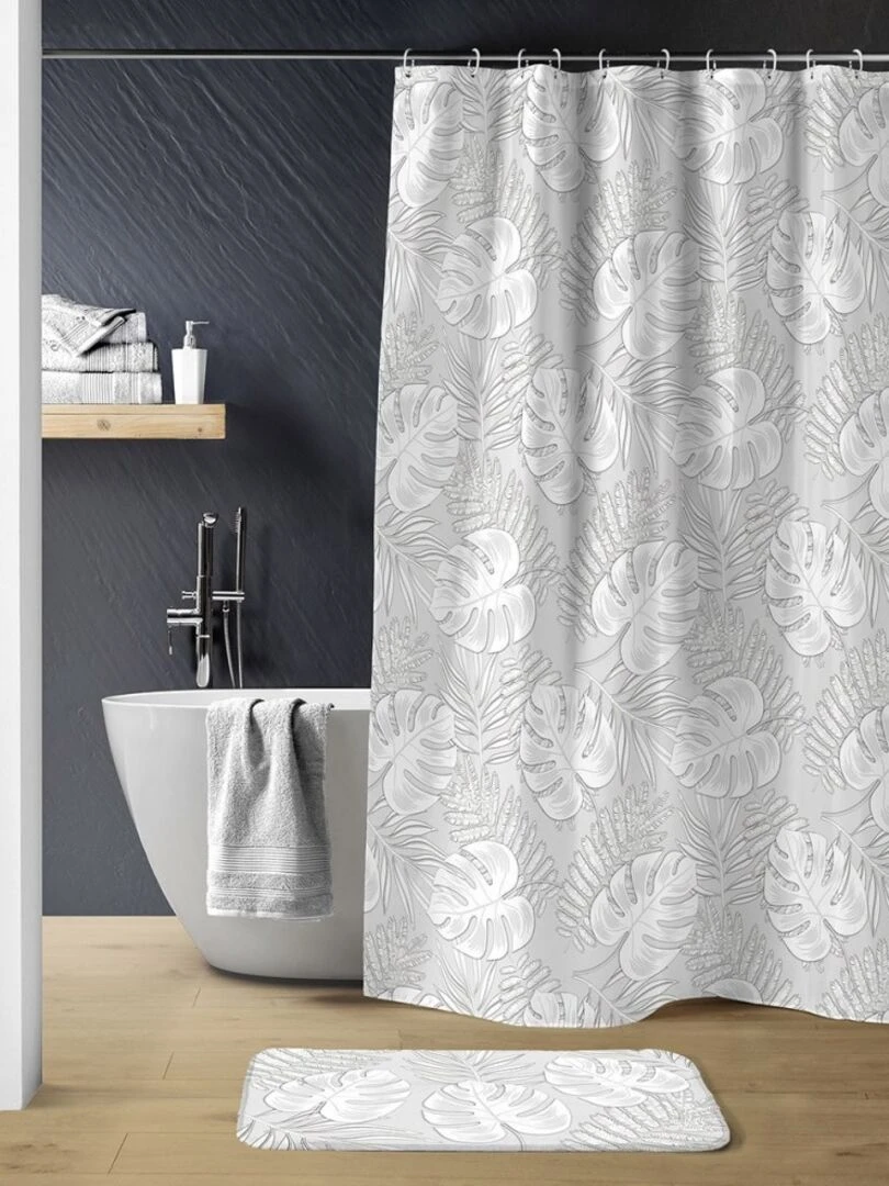 Rideau de douche polyester 180x200 Amber Gris