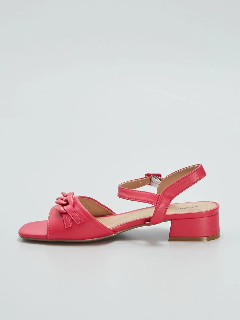 Sandales à talon   Rouge