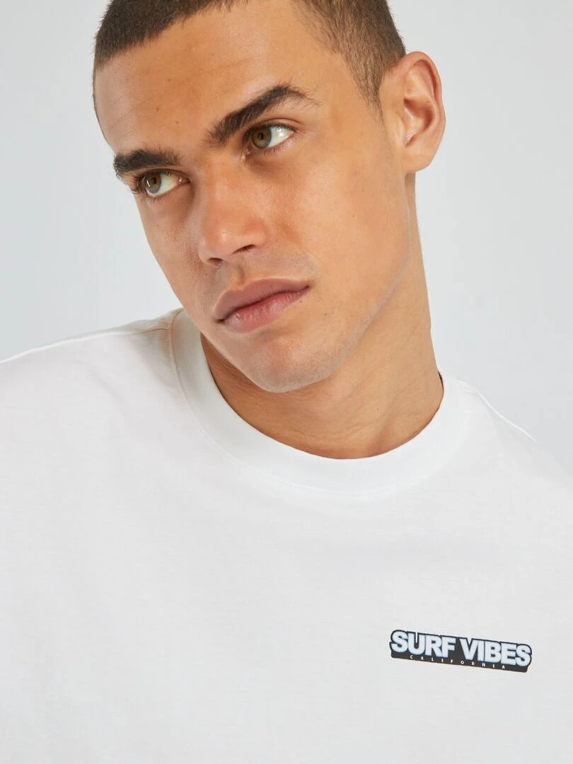 T shirt avec couleur dégradée   Bleu