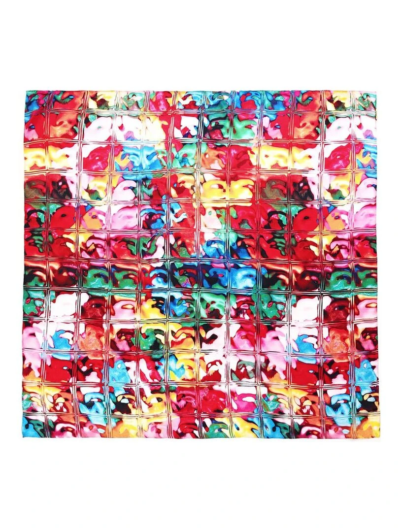 Carré de soie Premium Prisme Multicolore