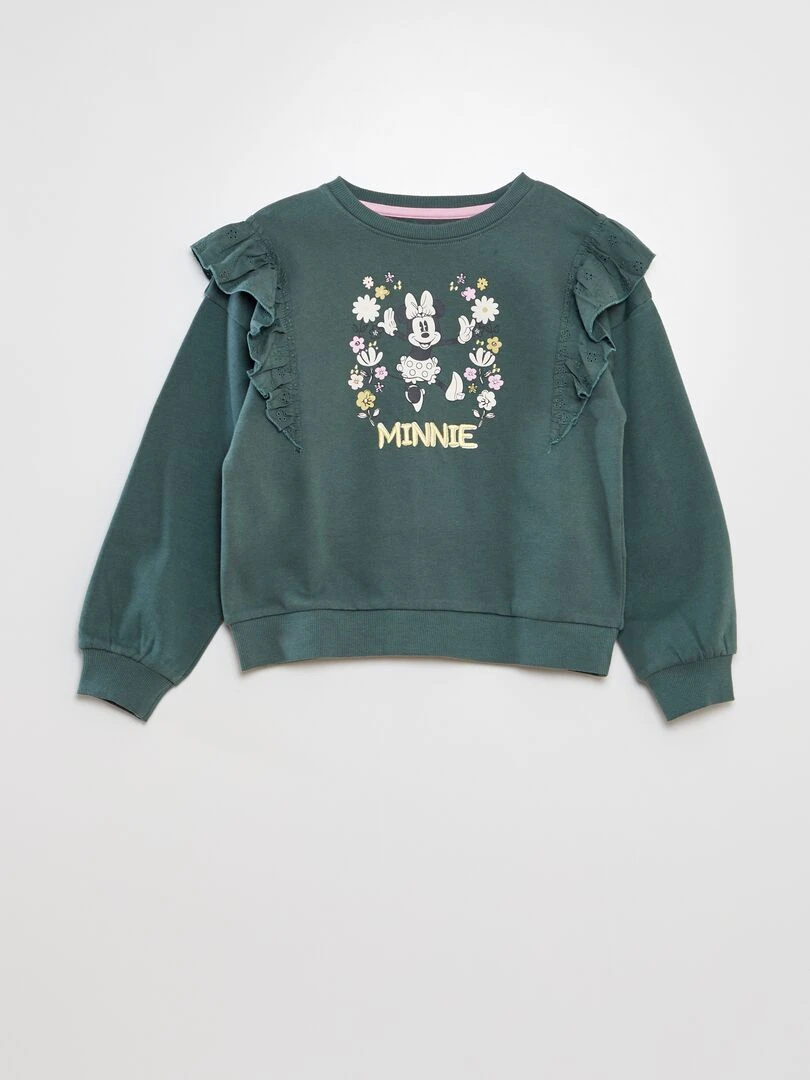 Sweat à volants imprimé 'Minnie' Vert