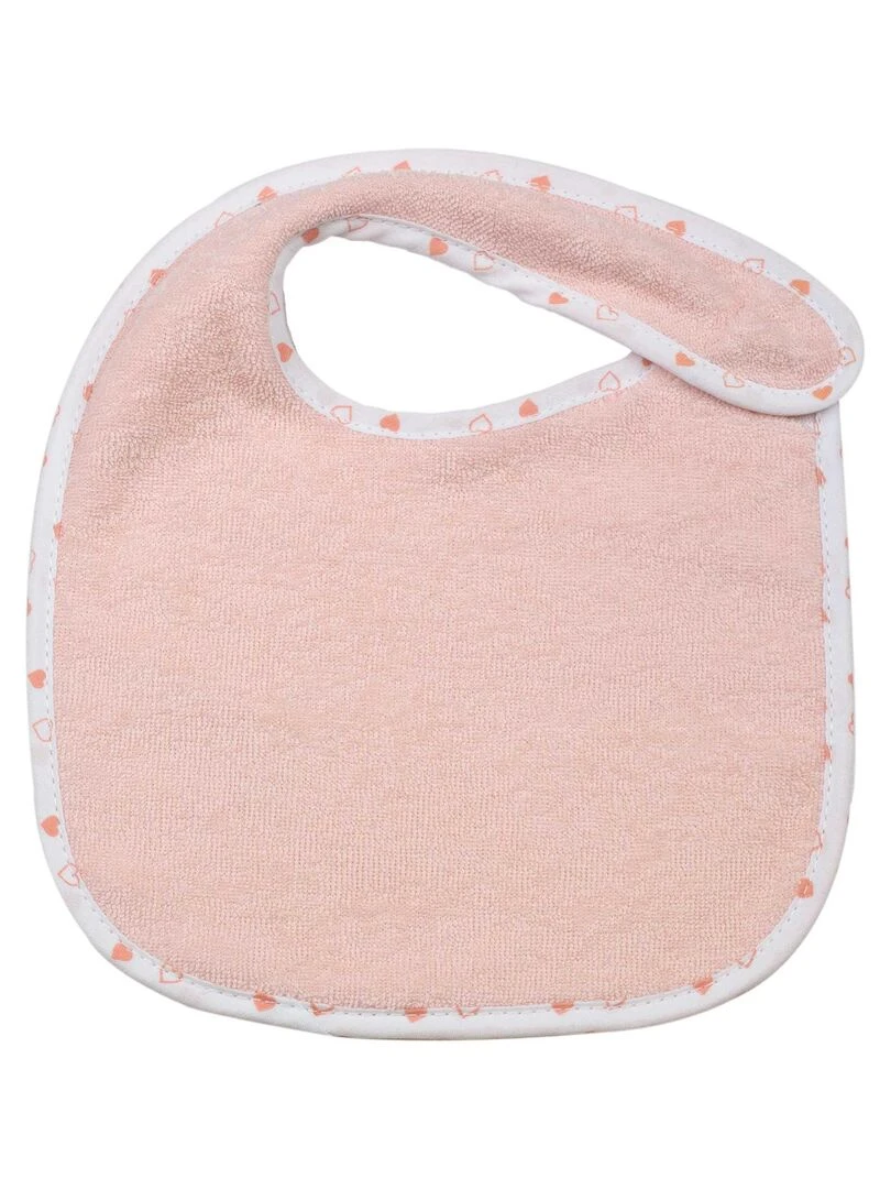 Lot de 7 bavoirs de naissance à velcro roses   Rose