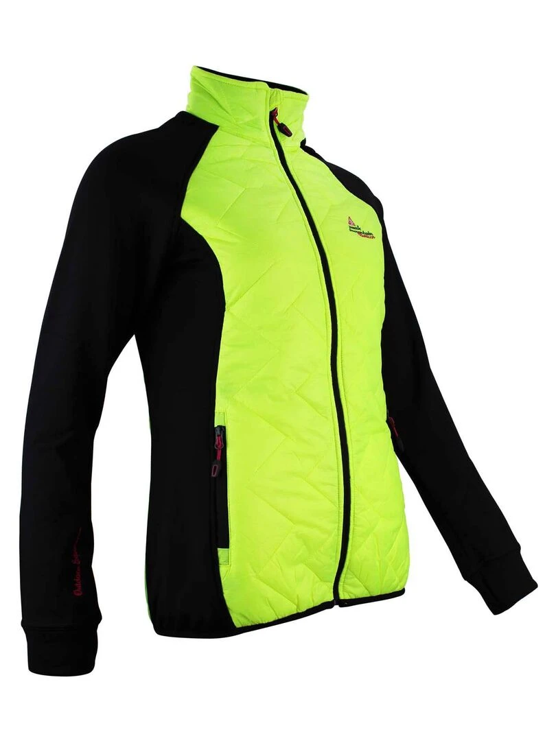 Blouson polarshell femme ACERBI   Noir Jaune
