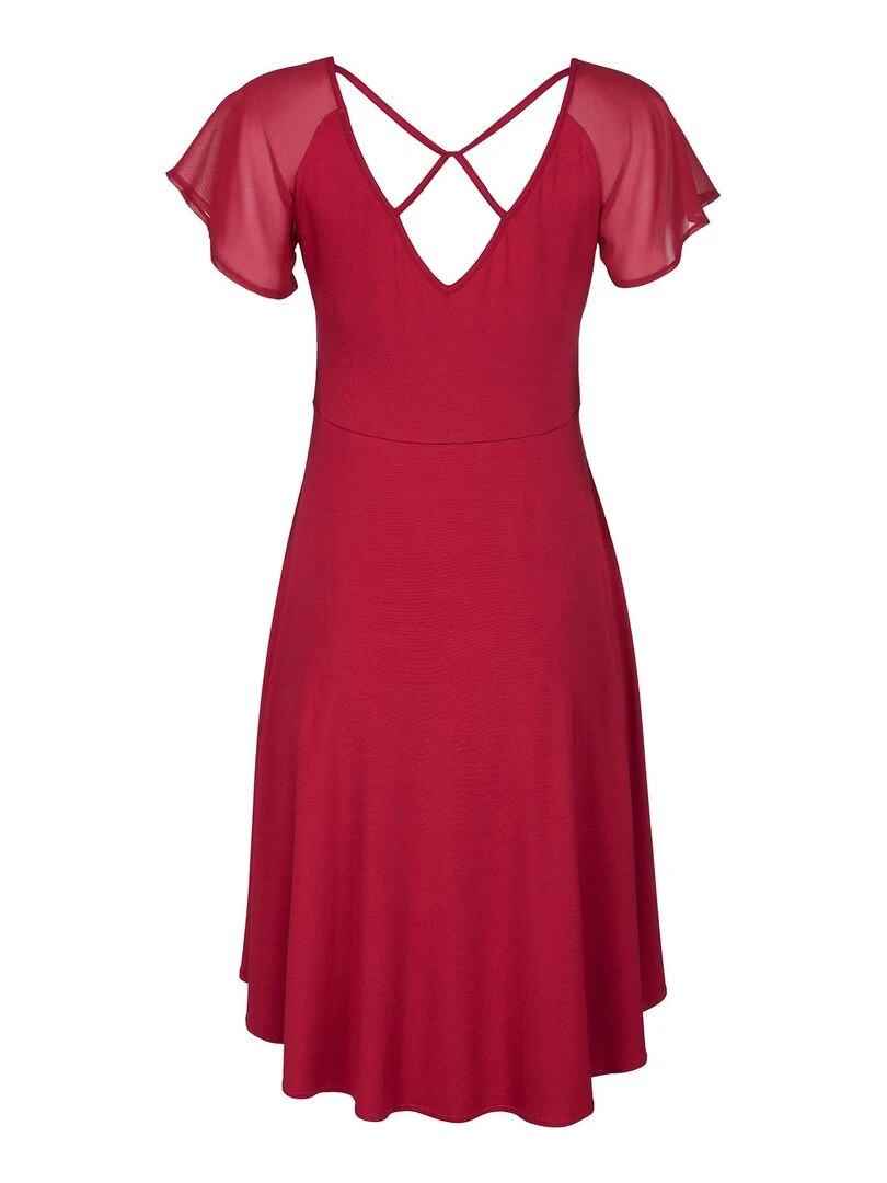 Robe estivale manches courtes Isola Rossa   Rouge