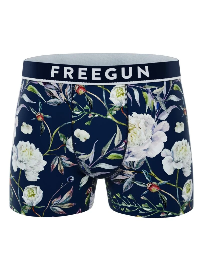 Lot de 4 boxers homme en coton Signature Sergio Freegun   Bleu
