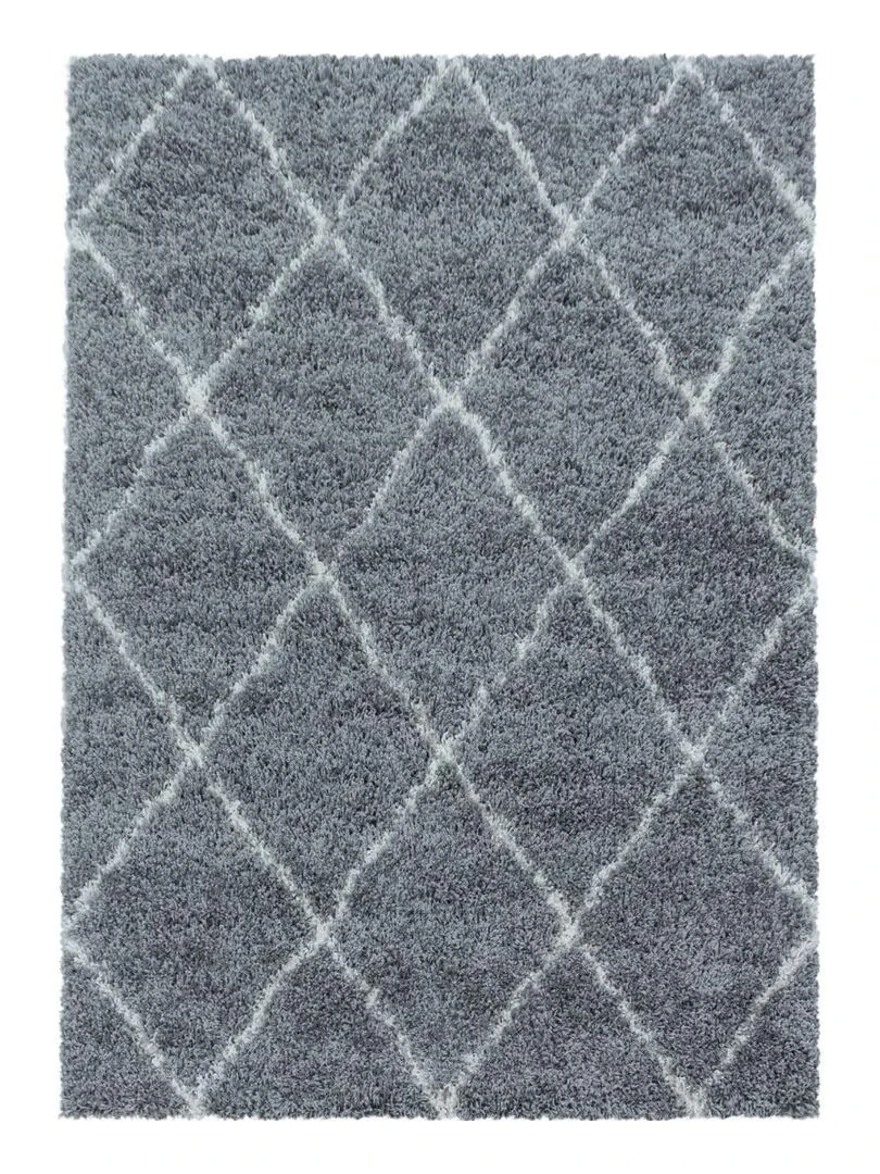 Tapis berbère style SHAGGY A OEKO TEX® Gris