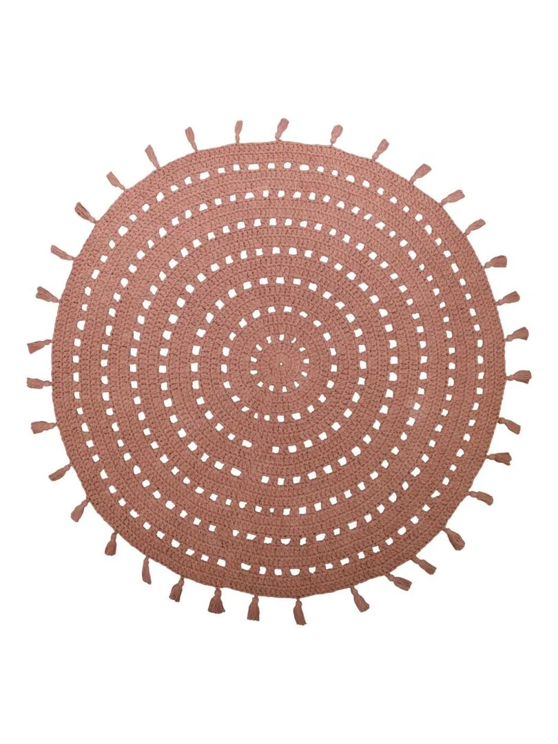 Tapis Coton Nila Liege par Nattiot Ø 120 cm Nattiot Marron