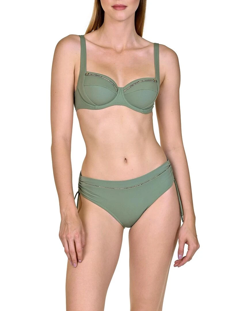 Bas maillot de bain côtés froncés Ancona   Vert
