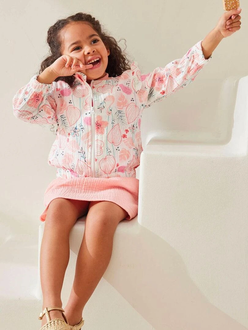 Veste enfant Caraïbes   Rose