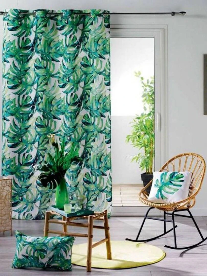 Rideau a oeillets Tropic Carvenao   Vert