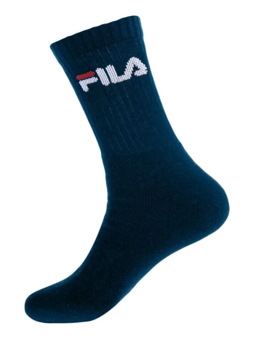 Lot de 6 Paires de Chaussettes Tennis homme Fila   Bleu Blanc