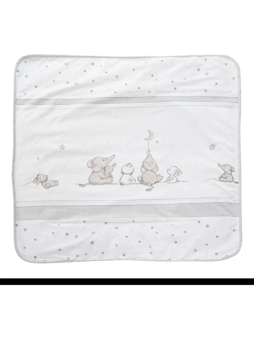 ROBA Couverture Douillette "Sternenzauber" 80 x 80 cm Gris Clair / Blanc Gris
