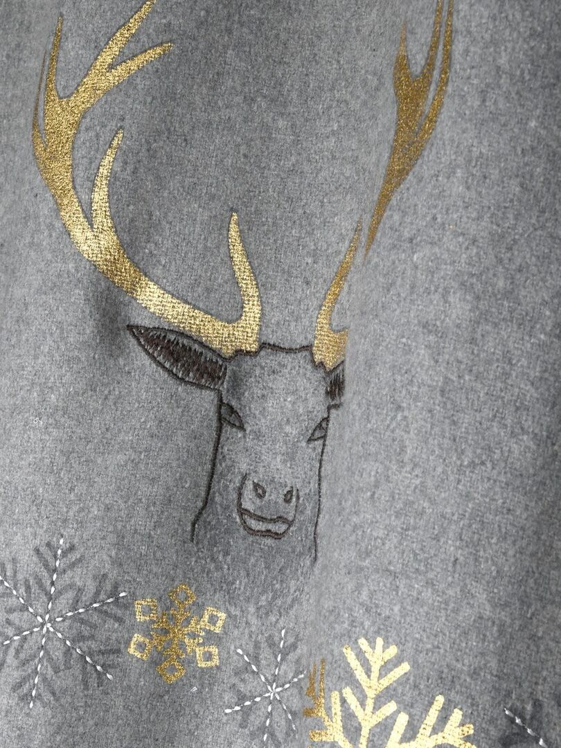 Rideau rennes       Effet laineux   Gris clair