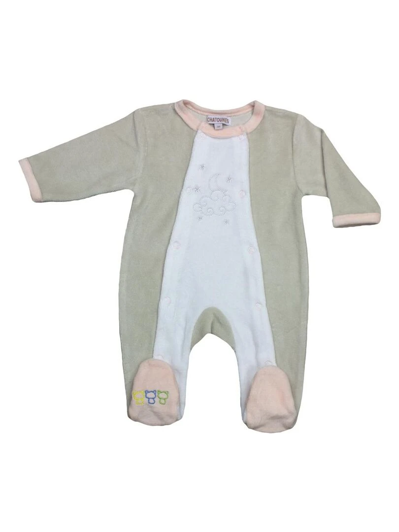 Pyjama "NUAGE" Les Chatounets Blanc Rose Gris