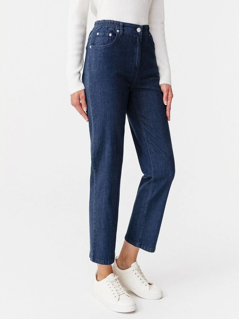 Jean 5 poches extensible Damart Bleu foncé