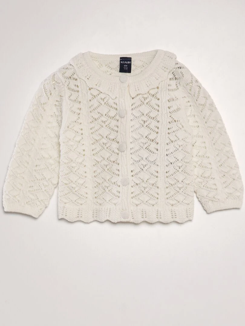 Gilet en crochet blanc