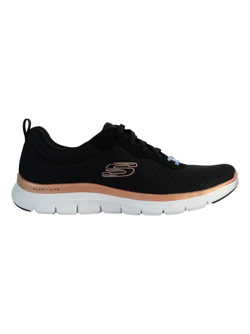Basket Cuir Skechers Active Flow Noir