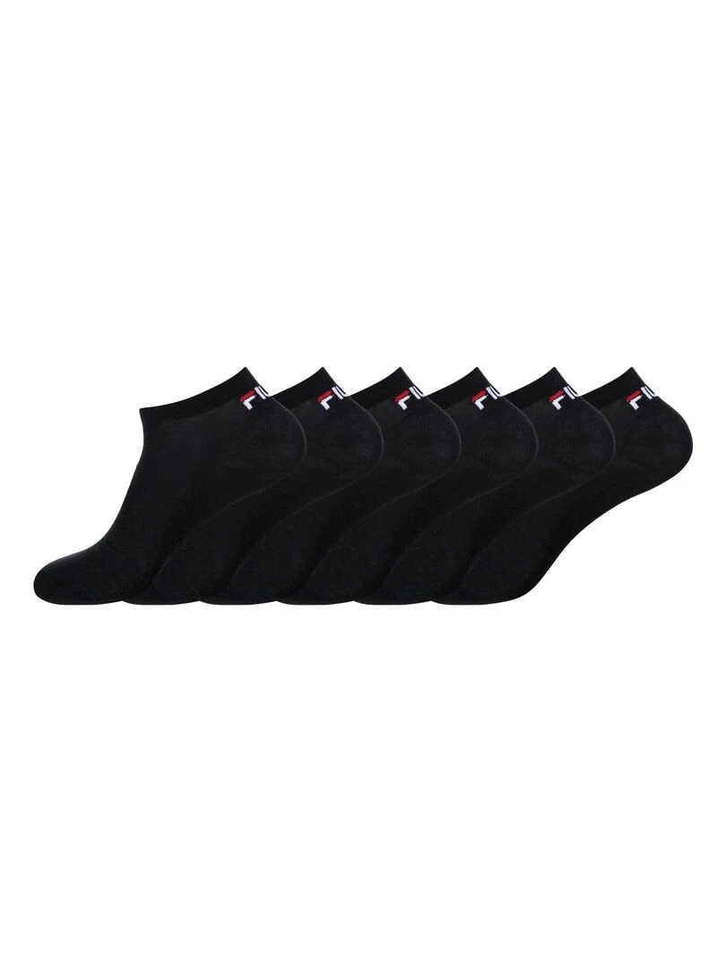 Lot de 6 Paires de Chaussettes socquettes homme Fila Noir