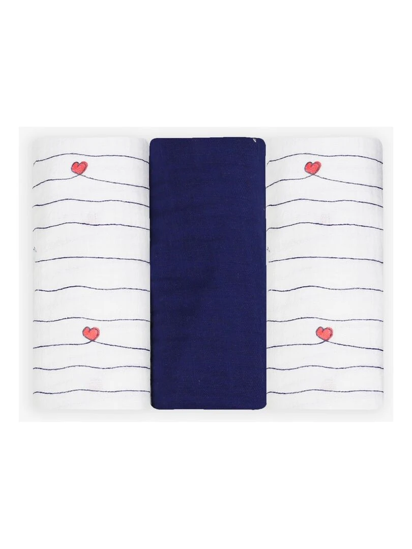Lot de 3 langes bébé Kinousses N/A