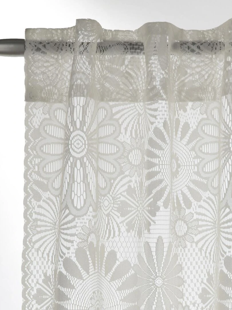 Voilage ajouré à l'esprit floral Beige