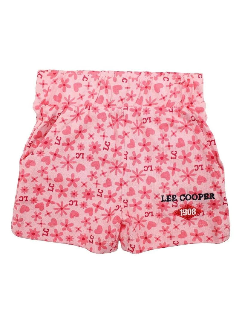Lee Cooper   Ensemble T shirt short bébé fille Imprimé Lee Cooper   Rose