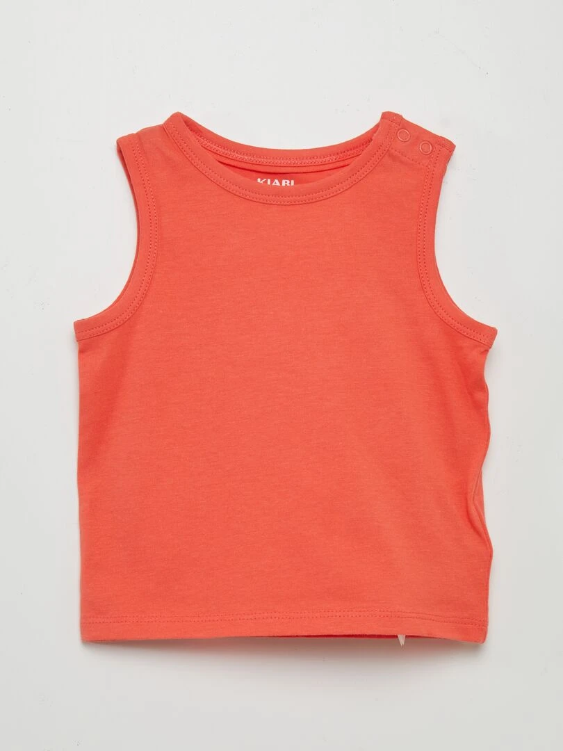 Lot de 4 débardeurs unis   Rouge/vert/bleu/blanc