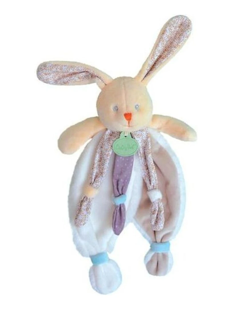 Doudou Babynat Lapin Beige Plat Poupi Beige